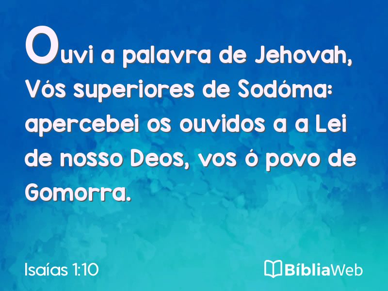 Isaías 1:10 em imagem para compartilhar