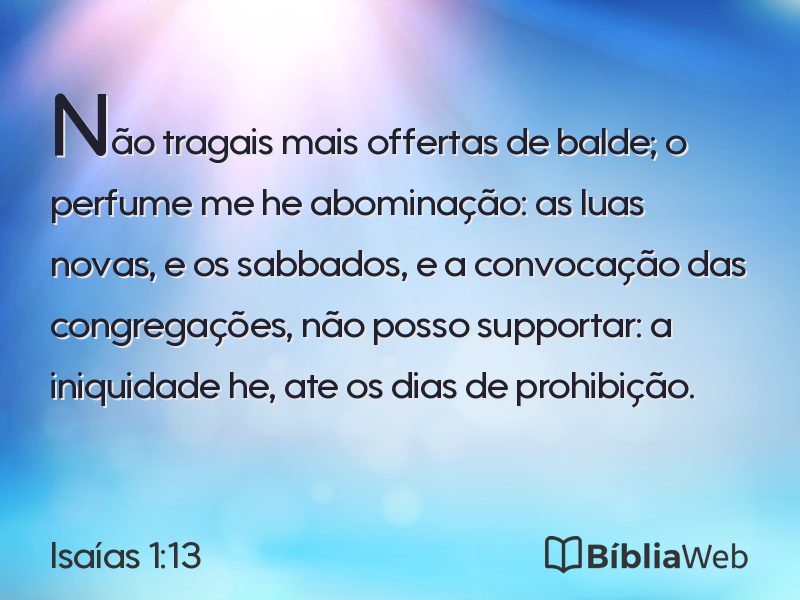 Isaías 1:13 em imagem para compartilhar