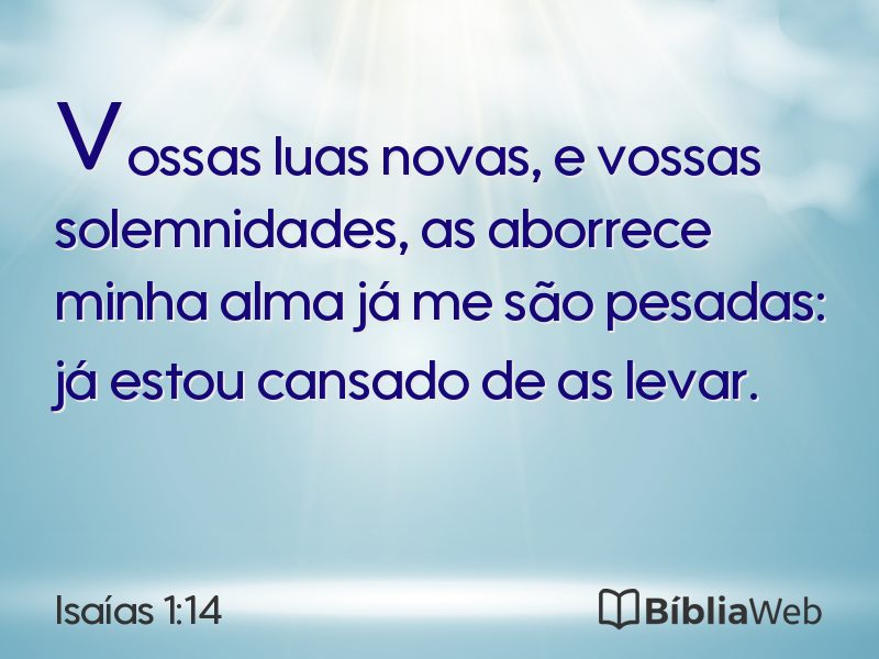 Isaías 1:14 em imagem para compartilhar
