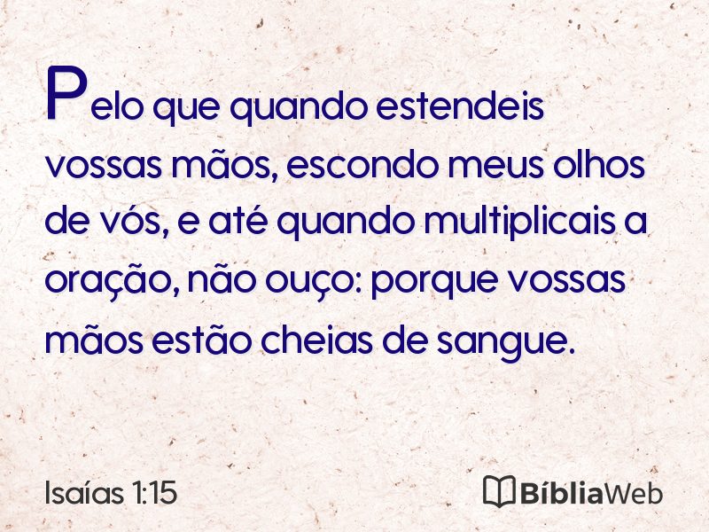 Isaías 1:15 em imagem para compartilhar