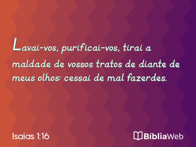 Isaías 1:16 em imagem para compartilhar
