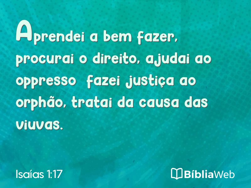 Isaías 1:17 em imagem para compartilhar