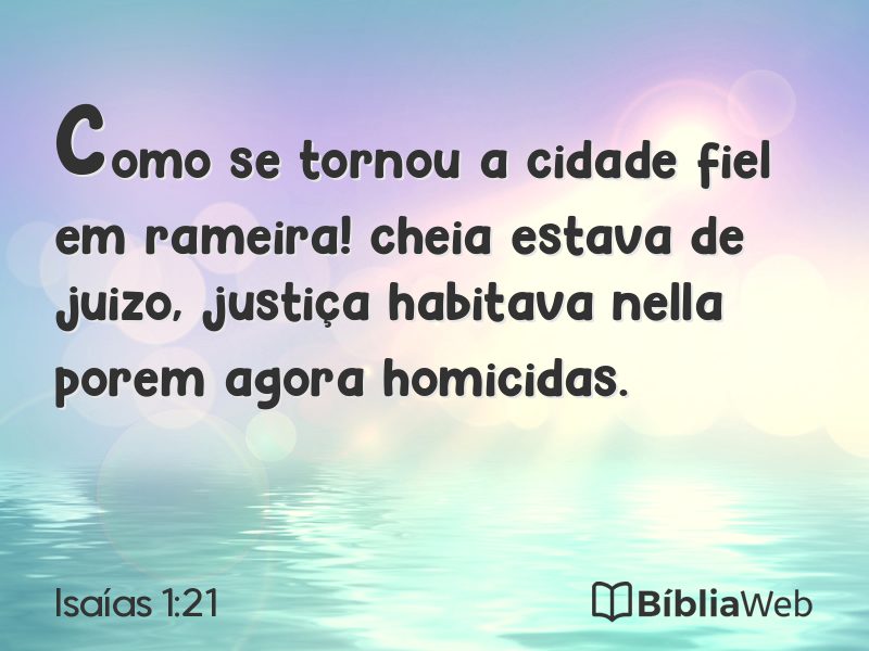 Isaías 1:21 em imagem para compartilhar