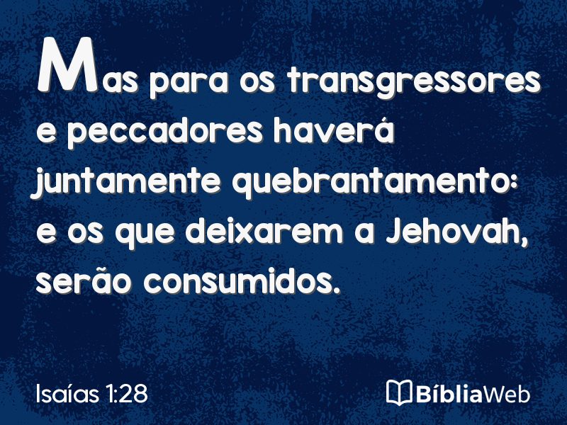 Isaías 1:28 em imagem para compartilhar