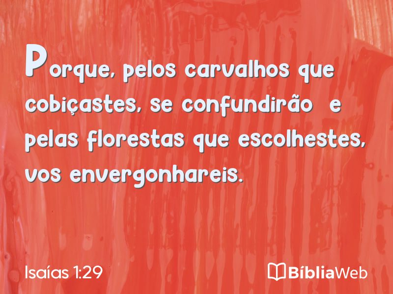 Isaías 1:29 em imagem para compartilhar