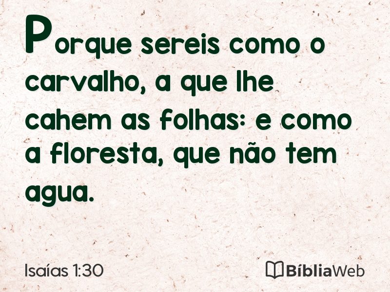 Isaías 1:30 em imagem para compartilhar