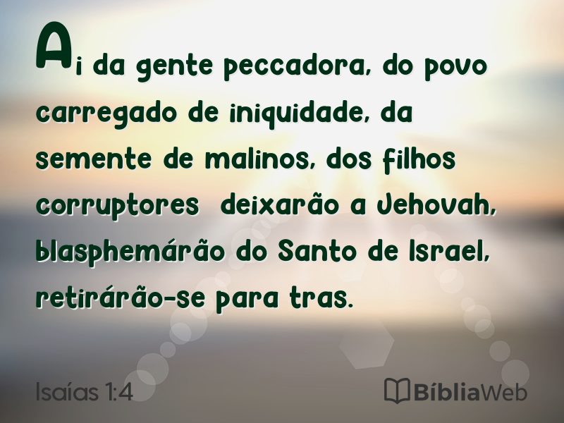 Isaías 1:4 em imagem para compartilhar