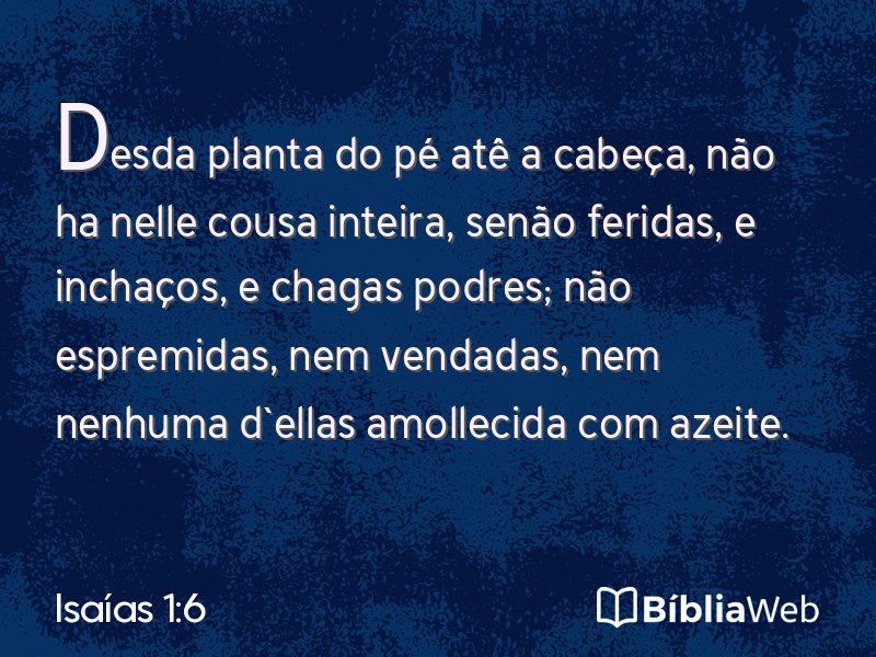 Isaías 1:6 em imagem para compartilhar