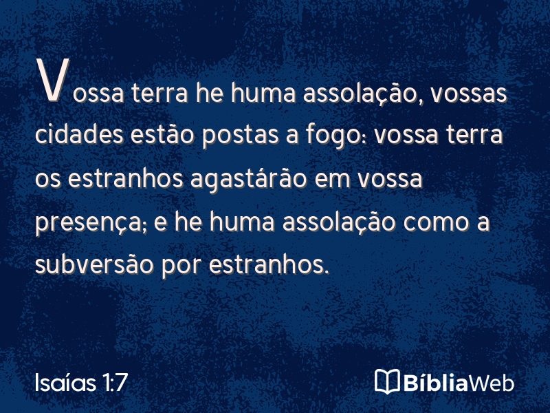 Isaías 1:7 em imagem para compartilhar