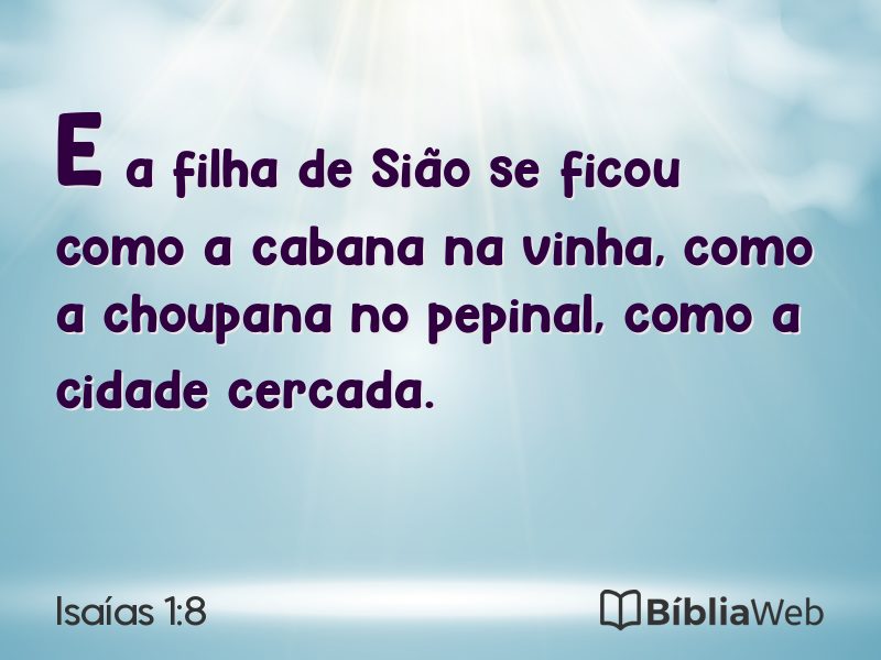 Isaías 1:8 em imagem para compartilhar