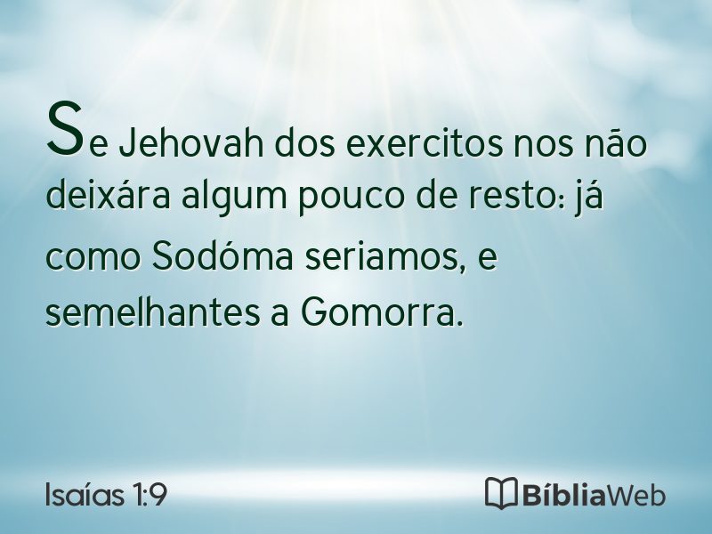 Isaías 1:9 em imagem para compartilhar