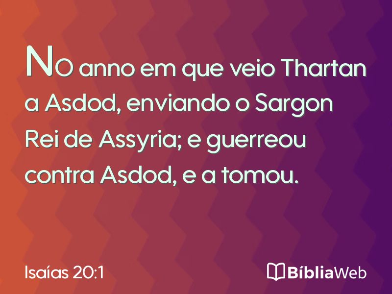 Isaías 20:1 em imagem para compartilhar