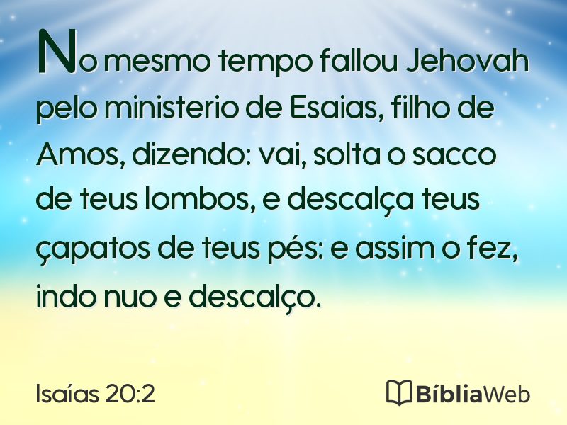 Isaías 20:2 em imagem para compartilhar
