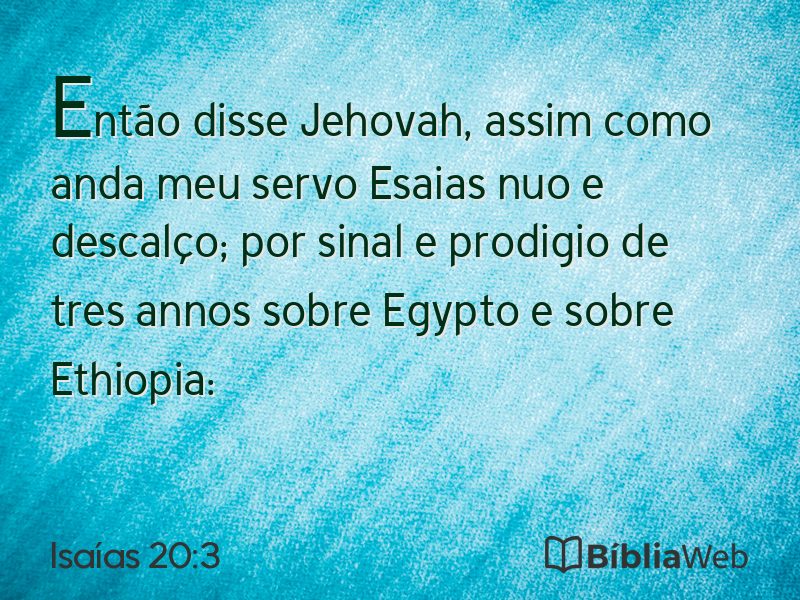 Isaías 20:3 em imagem para compartilhar