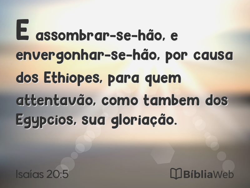 Isaías 20:5 em imagem para compartilhar