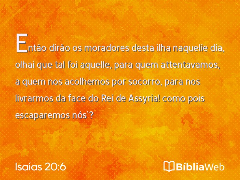 Isaías 20:6 em imagem para compartilhar