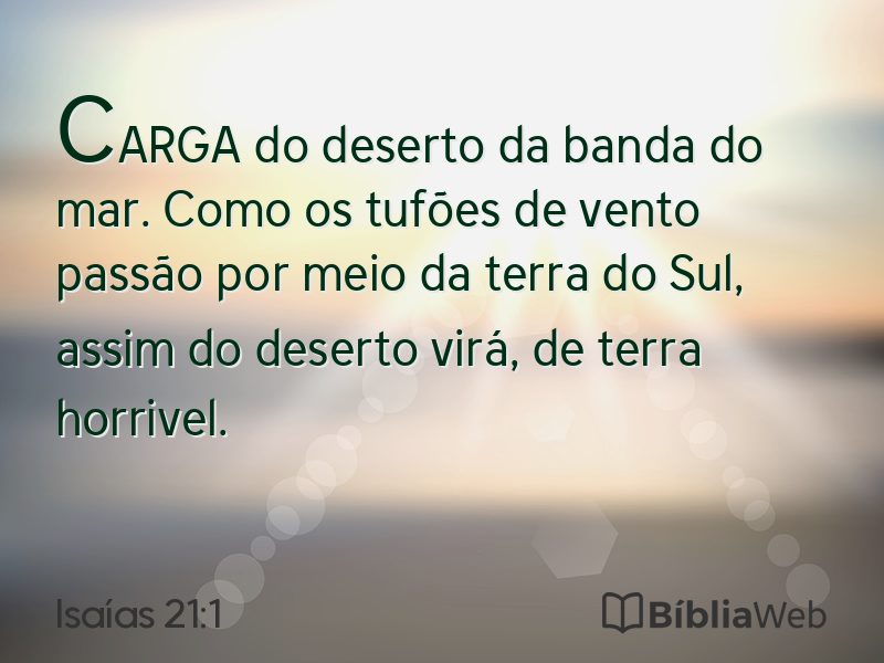Isaías 21:1 em imagem para compartilhar