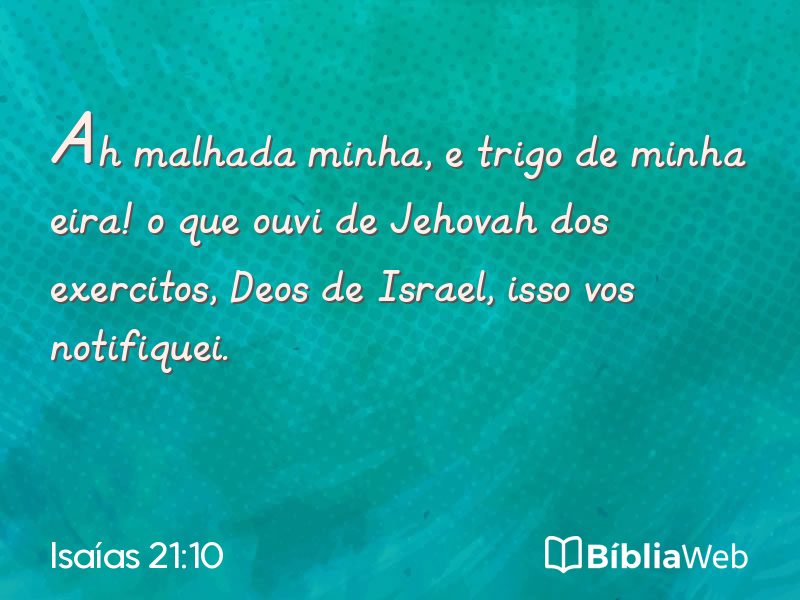 Isaías 21:10 em imagem para compartilhar