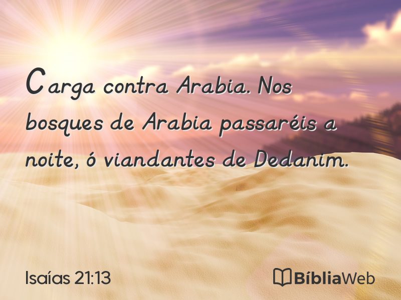 Isaías 21:13 em imagem para compartilhar