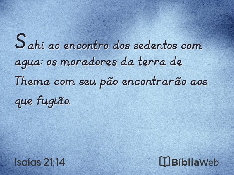 Isaías 21:14 em imagem para compartilhar