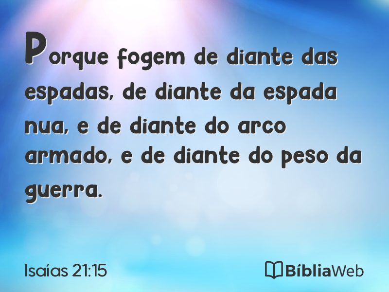 Isaías 21:15 em imagem para compartilhar