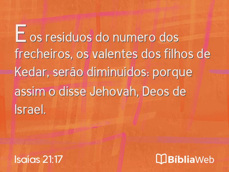 Isaías 21:17 em imagem para compartilhar