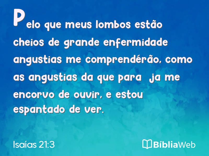 Isaías 21:3 em imagem para compartilhar