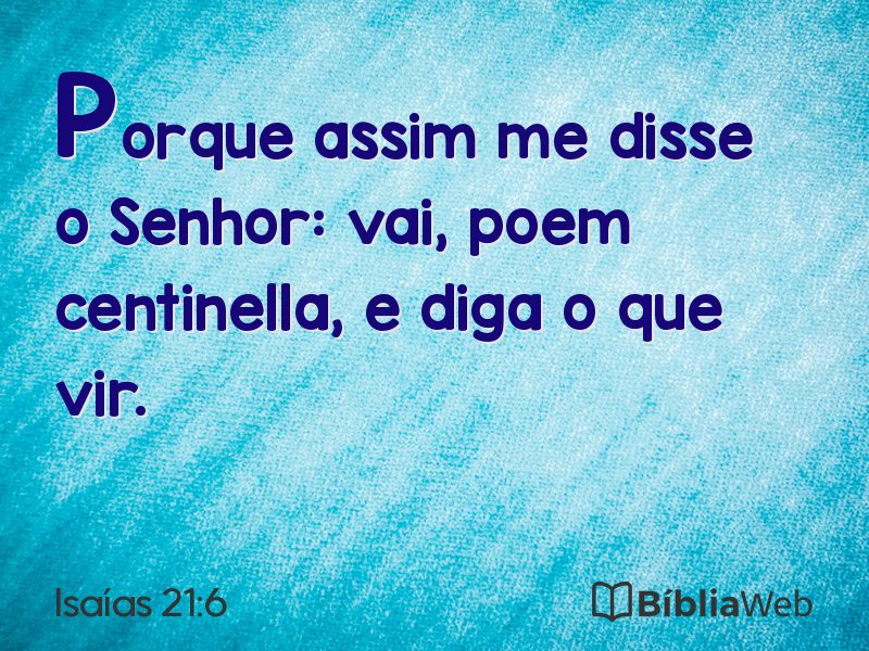 Isaías 21:6 em imagem para compartilhar