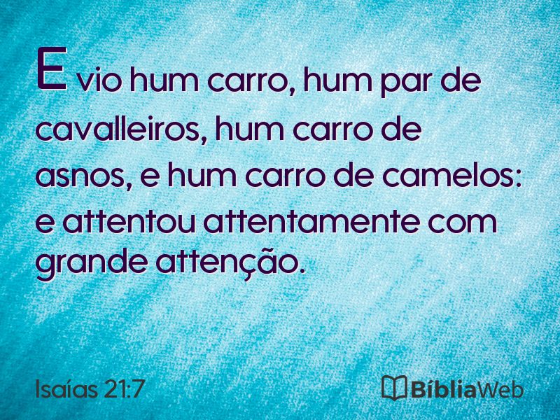 Isaías 21:7 em imagem para compartilhar