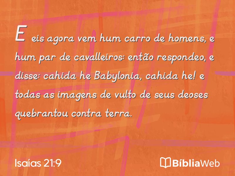 Isaías 21:9 em imagem para compartilhar