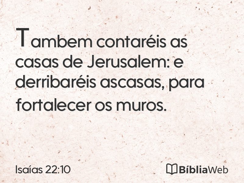 Isaías 22:10 em imagem para compartilhar