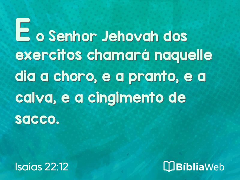 Isaías 22:12 em imagem para compartilhar