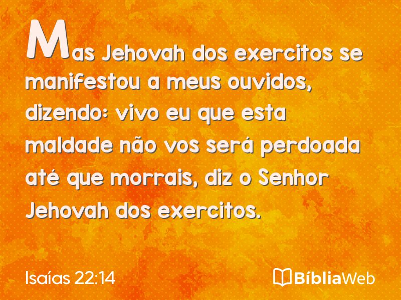 Isaías 22:14 em imagem para compartilhar