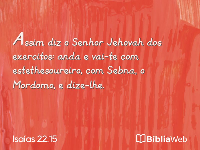 Isaías 22:15 em imagem para compartilhar