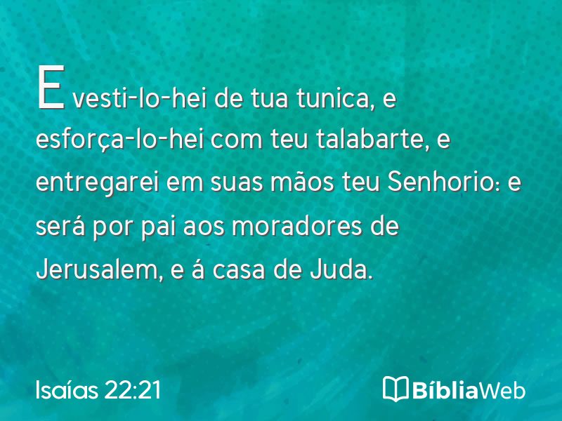Isaías 22:21 em imagem para compartilhar
