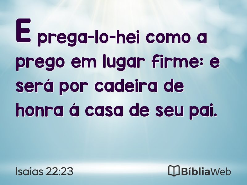 Isaías 22:23 em imagem para compartilhar