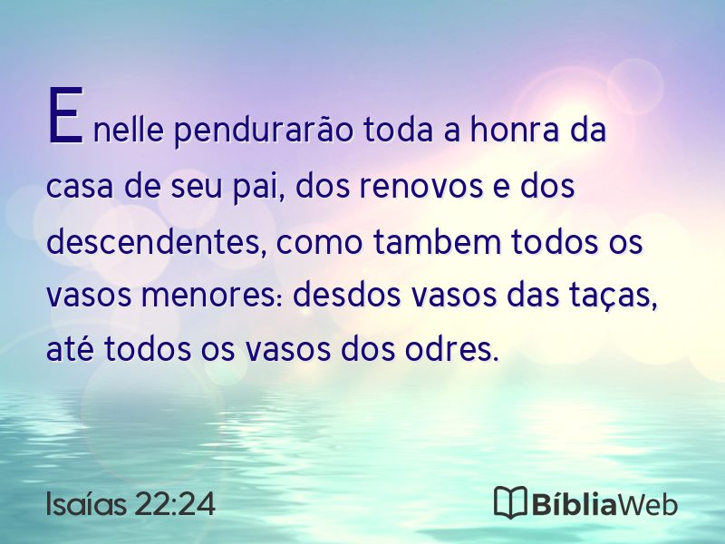 Isaías 22:24 em imagem para compartilhar