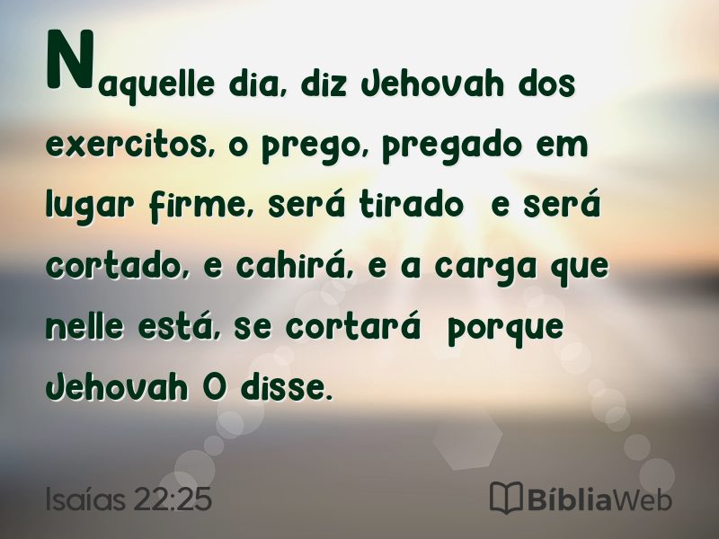 Isaías 22:25 em imagem para compartilhar