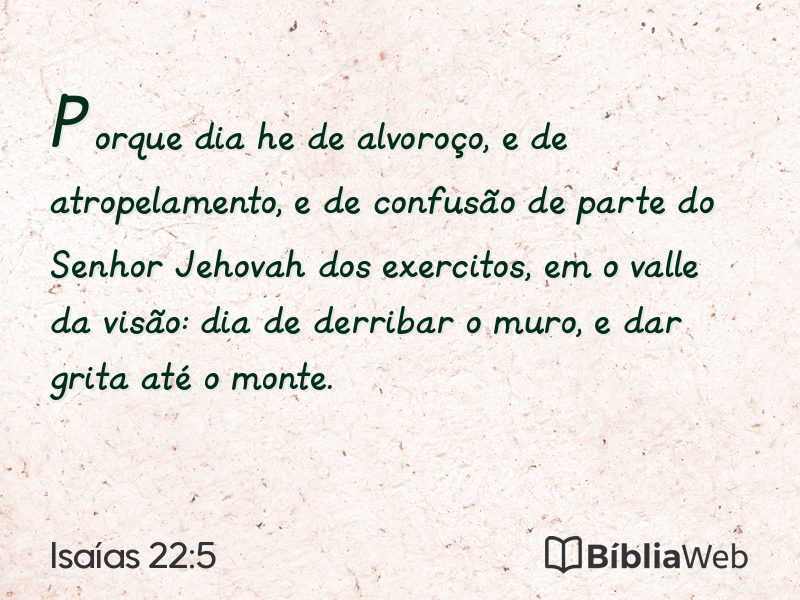 Isaías 22:5 em imagem para compartilhar