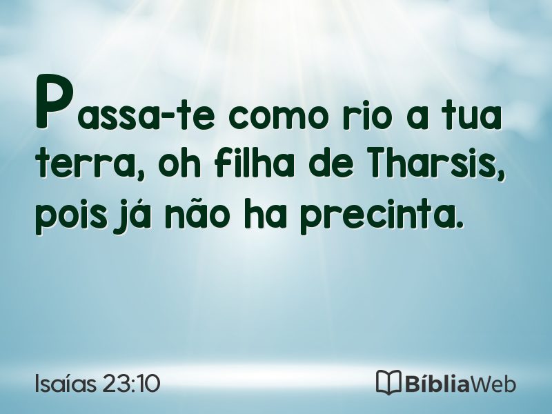 Isaías 23:10 em imagem para compartilhar