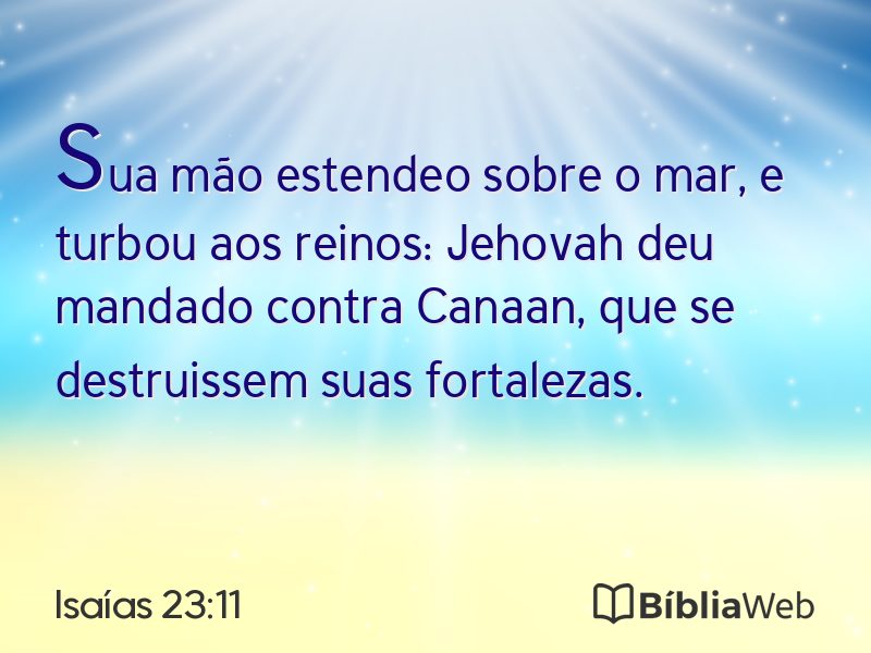 Isaías 23:11 em imagem para compartilhar