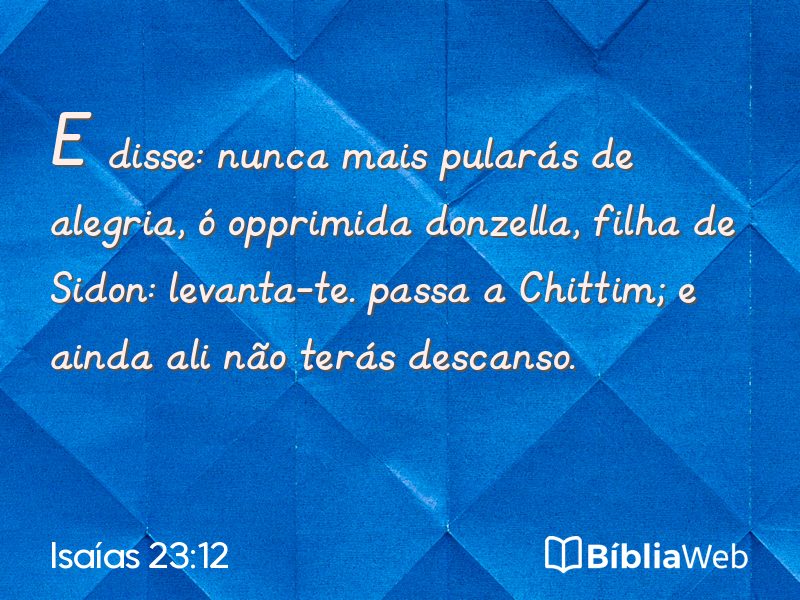 Isaías 23:12 em imagem para compartilhar