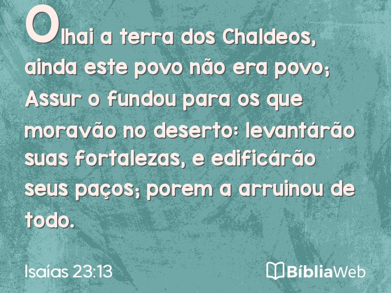 Isaías 23:13 em imagem para compartilhar