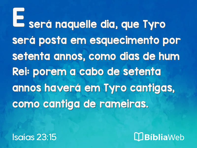 Isaías 23:15 em imagem para compartilhar