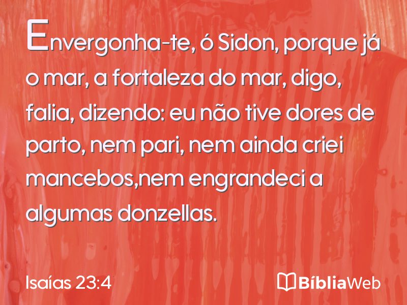 Isaías 23:4 em imagem para compartilhar