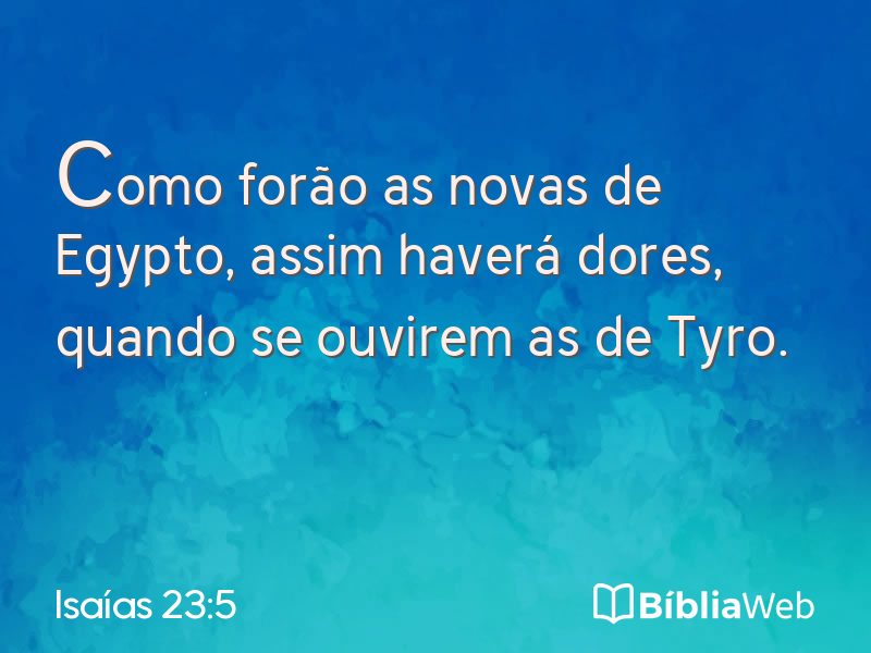 Isaías 23:5 em imagem para compartilhar
