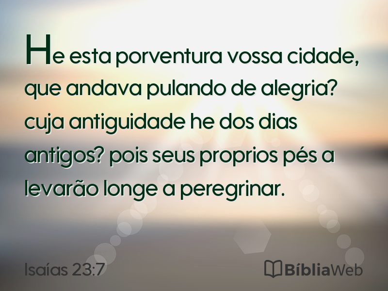 Isaías 23:7 em imagem para compartilhar