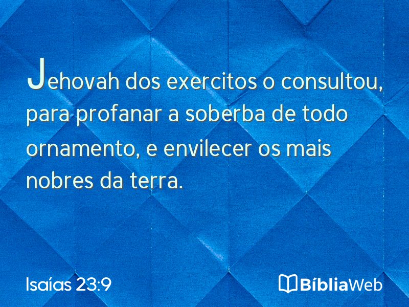 Isaías 23:9 em imagem para compartilhar