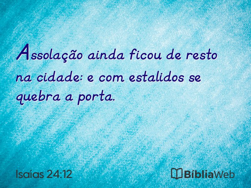 Isaías 24:12 em imagem para compartilhar