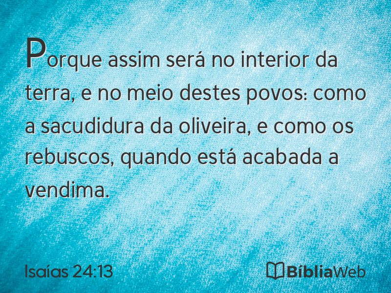 Isaías 24:13 em imagem para compartilhar